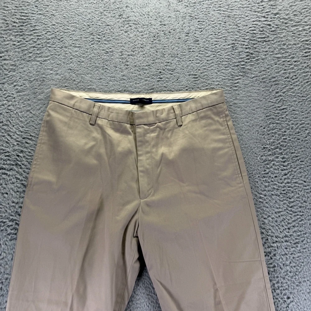 Banana Republic Gavin Pant Men 36x30 Beige Cotton Chino Straight Business Preppy